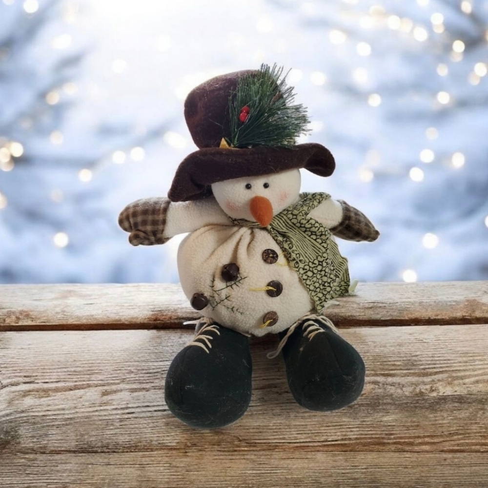 Decorative Snowman Plush Figurine - Picture 16 of 16